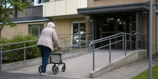 Flerbostadshus med balkonger